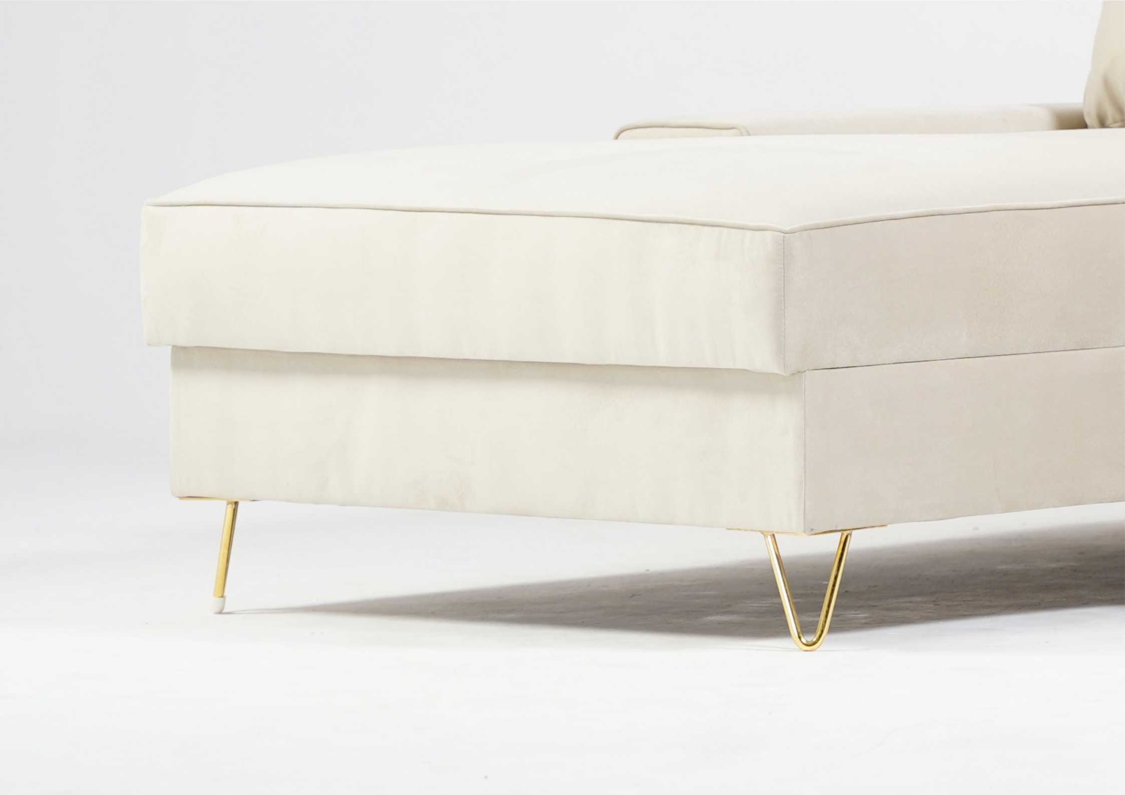 Narożnik DES złote nogi